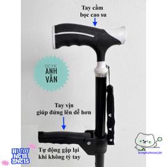 Gậy Chống 4 Chân Dành Cho Người Cao Tuổi GBM-023 - Chắc Chắn, Có Tay Vịn Để Đi Lại An Toàn hơn
