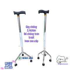 Gậy Chống Cho Người Già 3 Chân, 4 Chân - Thiết Bị Hỗ Trợ Đi Lại An Toàn, Giao Ngay Trong 2h Tại Hà Nội
