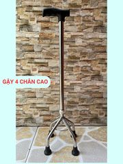Gậy Di Chuyển Inox 3 Chân & 4 Chân Dành Cho Người Già - Thiết Kế Chắc Chắn, Điều Chỉnh Chiều Cao, An Toàn Khi Di Chuyển
