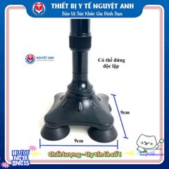 Gậy Hỗ Trợ 4 Chân GBM-024 - Gậy Chống Nghiêng An Toàn Cho Người Già, Điều Chỉnh Chiều Cao, Tay Cầm Bọc Cao Su Chắc Chắn