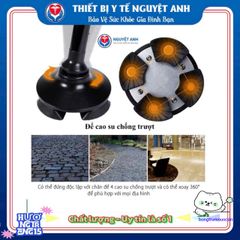 Gậy Hỗ Trợ 4 Chân GBM-024 - Gậy Chống Nghiêng An Toàn Cho Người Già, Điều Chỉnh Chiều Cao, Tay Cầm Bọc Cao Su Chắc Chắn