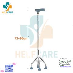 Gậy Hỗ Trợ Đi Lại 4 Chân Inox Cao Cấp - Điều Chỉnh Chiều Cao, Thiết Kế Chắc Chắn Dành Cho Người Già và Phục Hồi Chức Năng