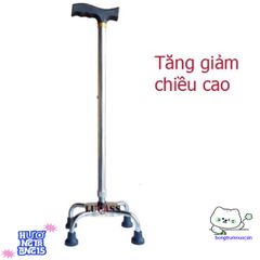 Gậy chống 3 chân điều chỉnh chiều cao cho người cao tuổi - Thiết bị hỗ trợ an toàn phục hồi chức năng, chất liệu bền đẹp