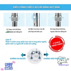 Giá Đỡ Lucass Đen B-924 B-926 B-932 - Gậy Hỗ Trợ Đi Lại Điều Chỉnh Chiều Cao, Chống Trượt An Toàn Cho Người Khuyết Tật