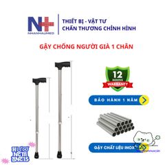 Gậy Chống Đi Bộ Inox 1 Chân Cho Người Già - Hỗ Trợ Cân Bằng An Toàn, Tăng Cường Di Chuyển, Chất Liệu Chống Trượt