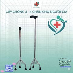 Gậy Hỗ Trợ Đi Bộ 3/4 Chân Haruko - Gậy Chống Trượt An Toàn Cho Người Cao Tuổi & Phục Hồi Vận Động
