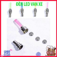 Bộ 2 Đèn LED Gắn Van Bánh Xe Đạp, Xe Máy, Ô Tô - Phát Sáng Độc Đáo Nhận Diện An Toàn Đêm Tối