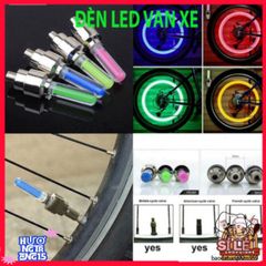 Bộ 2 Đèn LED Gắn Van Bánh Xe Đạp, Xe Máy, Ô Tô - Phát Sáng Độc Đáo Nhận Diện An Toàn Đêm Tối