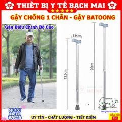 Gậy Đi Bộ Có Thể Điều Chỉnh Chiều Cao Bằng Hợp Kim Cho Người Già - Gậy Tập Đi Chắc Chắn, Nhỏ Gọn, Tiện Dụng