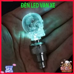 Bộ 2 Nắp Van Bánh Xe LED Đầu Lâu Nhiều Màu Độc Đáo - Phụ Kiện Ô Tô, Xe Máy, Xe Đạp Tăng Cường An Toàn Ban Đêm