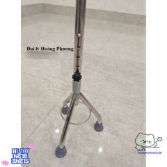 Gậy Nâng Đỡ 3 Chân Inox - Giải Pháp An Toàn Cho Người Già & Khuyết Tật - Chống Trơn Trượt, Điều Chỉnh Chiều Cao