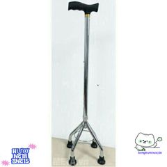 Gậy Chống Inox 3 Chân Lucass - Gậy Đi Bộ Chắc Chắn Cho Người Cao Tuổi và Người Khuyết Tật Giúp Đi Lại An Toàn