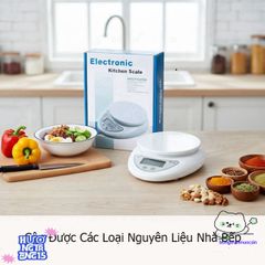 Cân Điện Tử Mini Nhà Bếp 5Kg B05 - Cân Chính Xác, Thiết Kế Nhỏ Gọn, Thích Hợp Làm Bánh, Pha Chế và Kiểm Soát Khẩu Phần