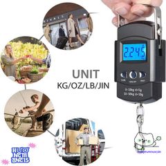 Cân Điện Tử Xách Tay 50kg/10g - Cân Sức Khỏe Với Móc Treo, Thước Dây, Độ Chính Xác Cao, Thiết Kế Nhỏ Gọn