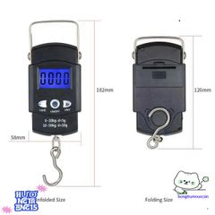 Cân Điện Tử Xách Tay 50kg/10g - Cân Sức Khỏe Với Móc Treo, Thước Dây, Độ Chính Xác Cao, Thiết Kế Nhỏ Gọn