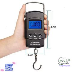 Cân Điện Tử Xách Tay 50kg/10g - Cân Sức Khỏe Với Móc Treo, Thước Dây, Độ Chính Xác Cao, Thiết Kế Nhỏ Gọn