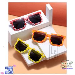 Kính Thug Life 6 Chấm Đa Màu - Phụ Kiện Thời Trang Siêu Ngầu Cho Gamer - Kính Mắt Minecraft Nổi Bật