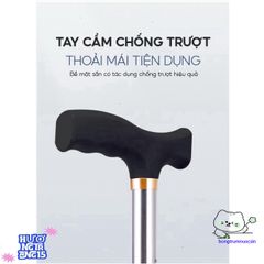Gậy Đi Bộ Điều Chỉnh Cao Độ 3-4 Chân Inox Cao Cấp Lucass - Phục Hồi Chức Năng Cho Người Già, Khuyết Tật