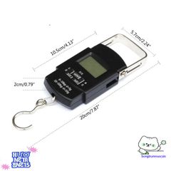 Cân Điện Tử Cầm Tay 50kg Dùng Pin AA - Màn Hình LCD Rõ Nét, Móc Treo Inox Bền Chắc, Phù Hợp Cân Hành Lý và Hàng Hóa Nhỏ