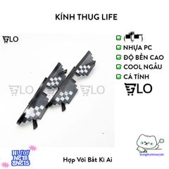 Kính Thug Life 6 Chấm - Kính Mát Độc Đáo Chống UV, Phong Cách Meme Chất Chơi, Phụ Kiện Thời Trang Dành Cho Game Thủ