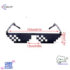 Kính Mát Retro Pixel - Kính Râm Phong Cách Game Thủ Độc Đáo Cho Nam Nữ, Chống Tia UV, Thời Trang Cá Tính