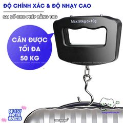 Cân Điện Tử Móc Treo UCHUU Mini - Cân Hành Lý Kỹ Thuật Số 50KG với Màn Hình LCD Rõ Ràng và Thiết Kế Gọn Nhẹ, Dễ Dàng Mang Theo