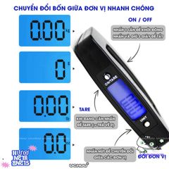 Cân Điện Tử Móc Treo UCHUU Mini - Cân Hành Lý Kỹ Thuật Số 50KG với Màn Hình LCD Rõ Ràng và Thiết Kế Gọn Nhẹ, Dễ Dàng Mang Theo