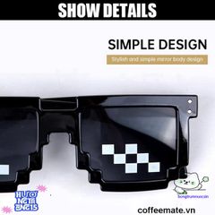 Kính Mát Thug Life 6 Chấm - Chống UV400, Phong Cách Punk Độc Đáo, Mẫu Hot Trend Dành Cho Nam Sinh