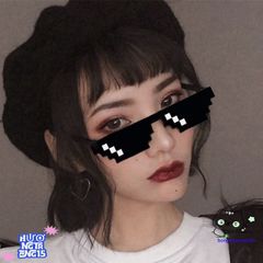 Kính Thug Life 6 Chấm - Kính Mắt Siêu Ngầu Dành Cho Gamer, Phụ Kiện Thời Trang Độc Đáo, Kính Minecraft Nhiều Màu
