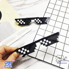 Kính Thug Life 6 Chấm - Kính Mắt Siêu Ngầu Dành Cho Gamer, Phụ Kiện Thời Trang Độc Đáo, Kính Minecraft Nhiều Màu