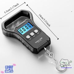 Cân điện tử BANGSHE 50kg có màn hình LED sạc USB - Cân treo mini cho hành lý, cá và du lịch - Tiện lợi, nhỏ gọn, dễ sử dụng