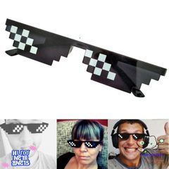Kính Thug Life Minecraft Độc Đáo - Phụ Kiện Gamers Siêu Ngầu Chống Tia UV, Gọng Gập Dành Cho Nam Nữ
