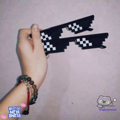 Kính Thug Life 6 Chấm Đen - Phụ Kiện Siêu Ngầu Cho Gamer, Chống Tia UV, Thể Hiện Cá Tính, Trend Thời Trang 2023