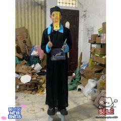 Bộ Trang Phục Halloween Cương Thi Hắc Bạch Vô Thường Cho Người Lớn - Halloween Cosplay Đáng Sợ và Bí Ẩn