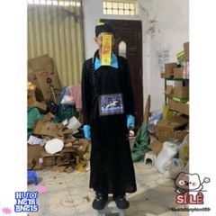 Bộ Trang Phục Halloween Cương Thi Hắc Bạch Vô Thường Cho Người Lớn - Halloween Cosplay Đáng Sợ và Bí Ẩn