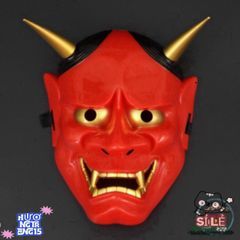 Mặt Nạ Oni Noh Hannya Halloween - Phụ Kiện Hóa Trang Quỷ Hai Sừng Độc Đáo Cho Tiệc Tùng và Chụp Ảnh