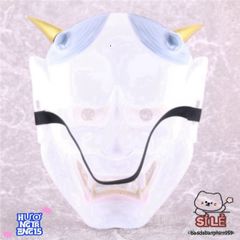 Mặt Nạ Hóa Trang Oni Noh Hannya - Biểu Tượng Quỷ Vương 2 Sừng Độc Đáo Cho Halloween và Tiệc Hóa Trang