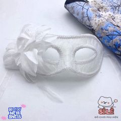 Mặt Nạ Nửa Mặt Hoa Ren Độc Đáo Cho Trang Phục Halloween - Đạo Cụ Trang Điểm Thời Trang Dành Cho Tiệc Tùng Ấn Tượng