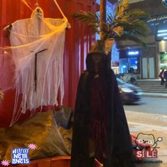 Áo Choàng Halloween Đen Mũ Trùm Đầu - Hóa Trang Phù Thủy & Ma Cà Rồng Cho Trẻ Em & Người Lớn - Thời Trang Cosplay 90/120 cm