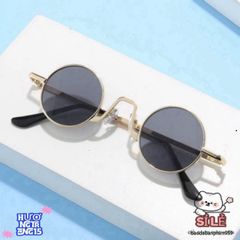 Kính Mắt Tròn Kim Loại Thời Thượng - Kính Chống UV, Phụ Kiện Thời Trang Độc Đáo Cho Nam Nữ