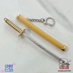 Móc Khóa Katana Zoro One Piece - Thiết Kế Độc Đáo Samurai 16cm Bằng Hợp Kim Không Gỉ - Quà Tặng Anime Thời Trang