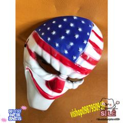 Mặt Nạ Hề Mũi Đỏ PAYDAY Cờ Mỹ - Phụ Kiện Halloween & Trung Thu Độc Đáo Cho Bữa Tiệc Barbershop