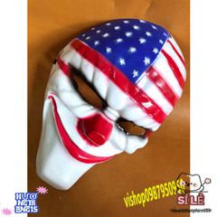 Mặt Nạ Hề Mũi Đỏ PAYDAY Cờ Mỹ - Phụ Kiện Halloween & Trung Thu Độc Đáo Cho Bữa Tiệc Barbershop
