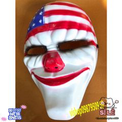 Mặt Nạ Hề Mũi Đỏ PAYDAY Cờ Mỹ - Phụ Kiện Halloween & Trung Thu Độc Đáo Cho Bữa Tiệc Barbershop