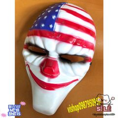 Mặt Nạ Hề Mũi Đỏ PAYDAY Cờ Mỹ - Phụ Kiện Halloween & Trung Thu Độc Đáo Cho Bữa Tiệc Barbershop