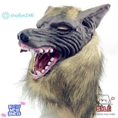 Mặt nạ sói Halloween & găng tay vinyl - Trang phục Cosplay độc đáo cho bữa tiệc ma quái và lễ hội hóa trang!