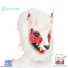Mặt nạ sói Halloween & găng tay vinyl - Trang phục Cosplay độc đáo cho bữa tiệc ma quái và lễ hội hóa trang!