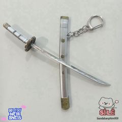 Móc Khóa Kiếm Katana Zoro One Piece - Phụ Kiện Anime Độc Đáo, Quà Tặng Cho Fan Manga, Thiết Kế Samarai 15cm Chất Liệu Bền Bỉ