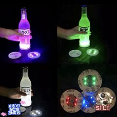 Đèn LED Phát Sáng Coaster Nhấp Nháy - Đế Lót Ly Thủy Tinh Nhiều Màu Sắc Cho Tiệc Tùng và Dịp Đặc Biệt