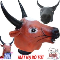 Mặt Nạ Bò Tót Trùm Đầu - Phụ Kiện Hóa Trang Độc Đáo Cho Halloween, Lễ Hội Trung Thu và Quay Video TikTok